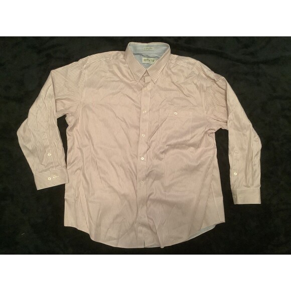 Orvis Shirt Men's XXL Pink Striped Long Sleeve Button Up Cotton - Picture 1 of 4